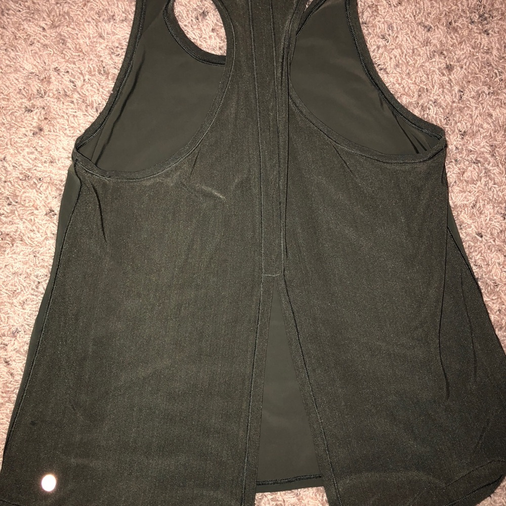 NWOT olive green tie it up tank